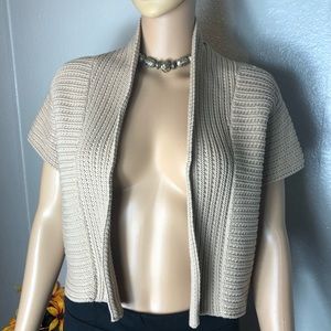 CABI Cardigan NWT short color tan size M